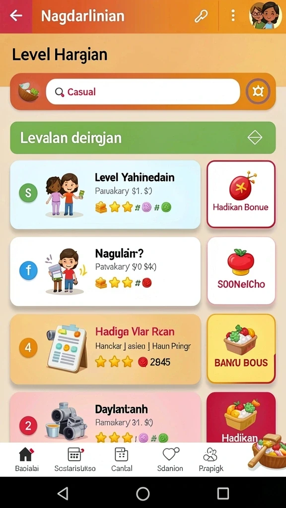 nusabet - Ilustrasi menunjukkan berbagai jenis permainan yang tersedia.